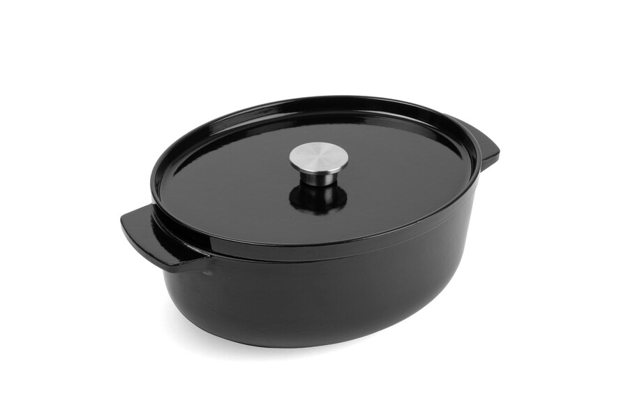 cacerola con tapa 30cm en negro Ónix