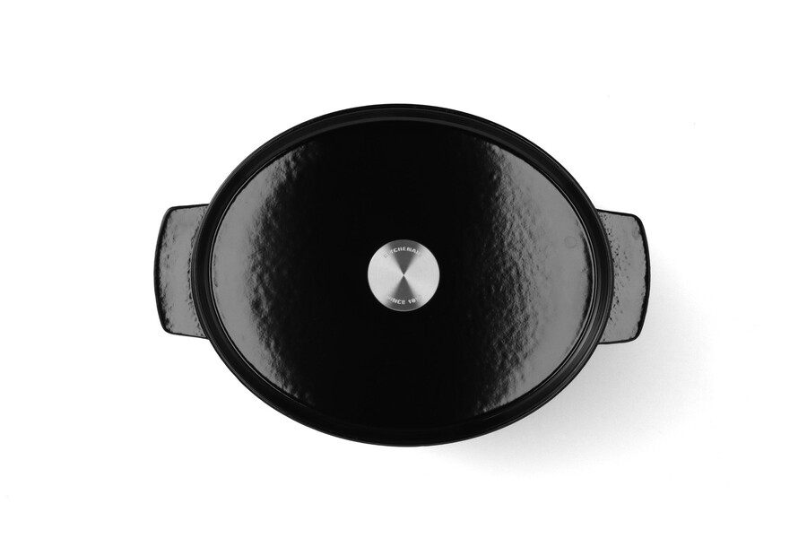 cacerola con tapa 30cm en negro Ónix