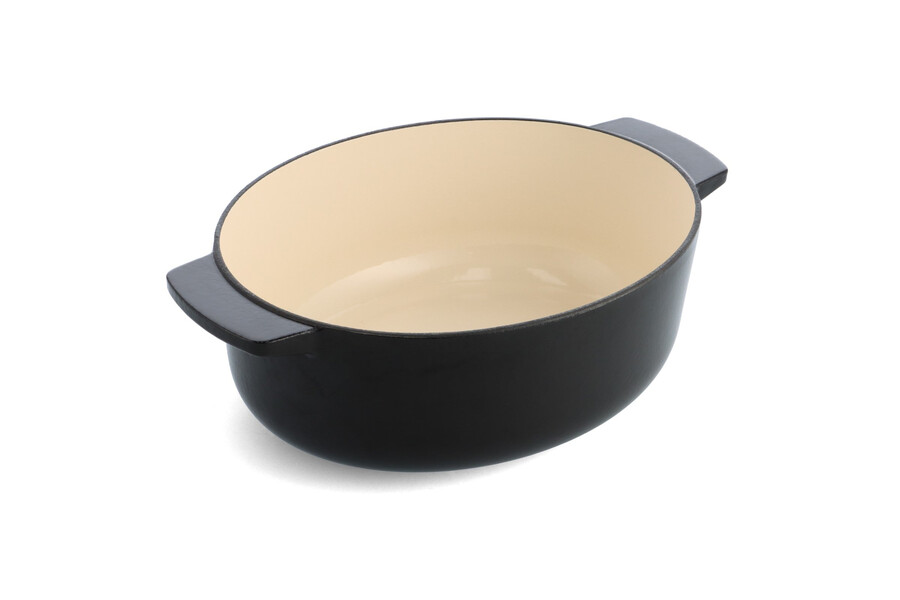 cacerola con tapa 30cm en negro Ónix